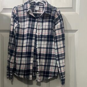 Carter's Navy and Pink Plaid Casual Shirt